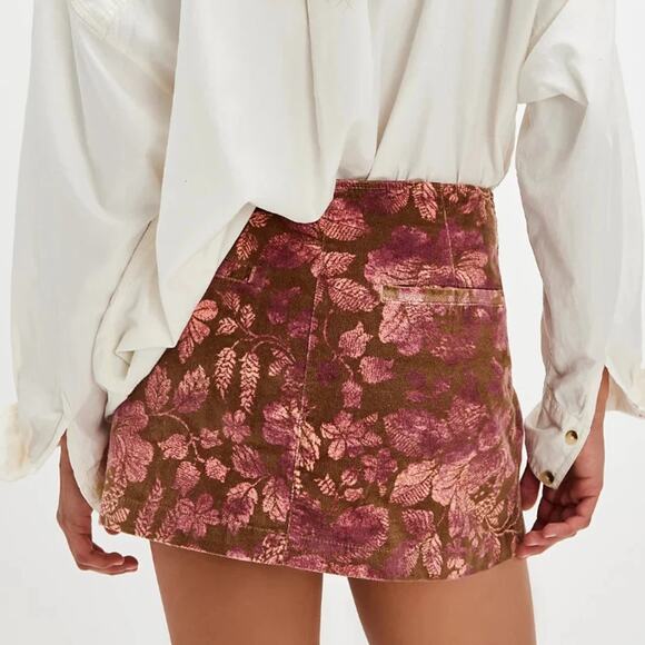 Free People After Party Printed Floral Mini Skirt - Picture 2 of 9
